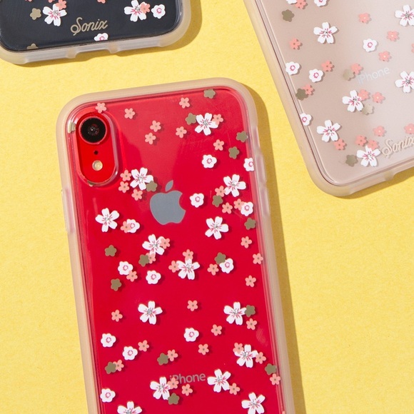 NWT Sonix iPhone Case Floral Pink & White Rhinestone - XR - Picture 2 of 4